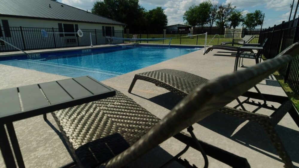 A peaceful pool on a sunny day